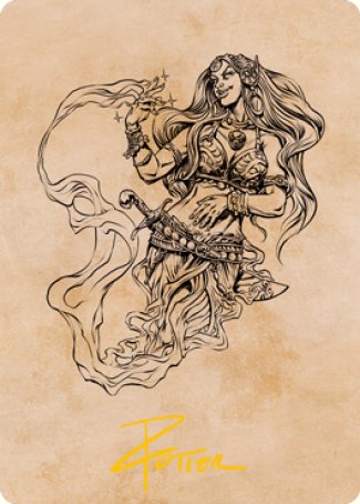 Djinni Windseer (Showcase) Art Card (Gold-Stamped Signature) [Dungeons & Dragons: Adventures in the Forgotten Realms Art Series] - Destination Retro