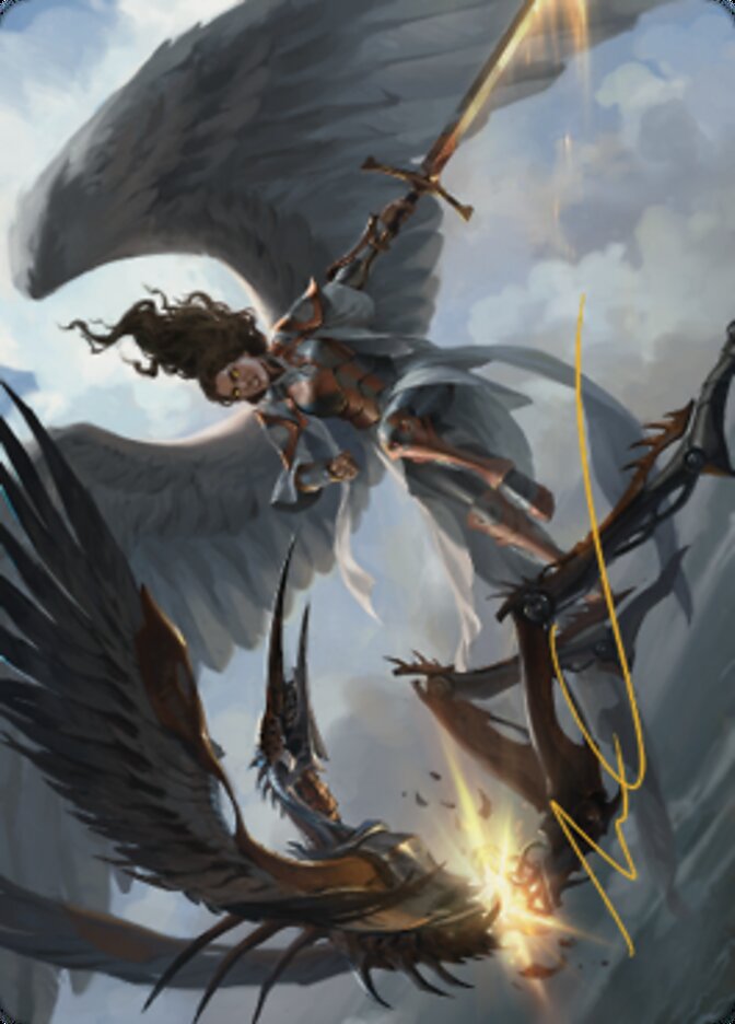 Destroy Evil Art Card (Gold-Stamped Signature) [Dominaria United Art Series] - Destination Retro