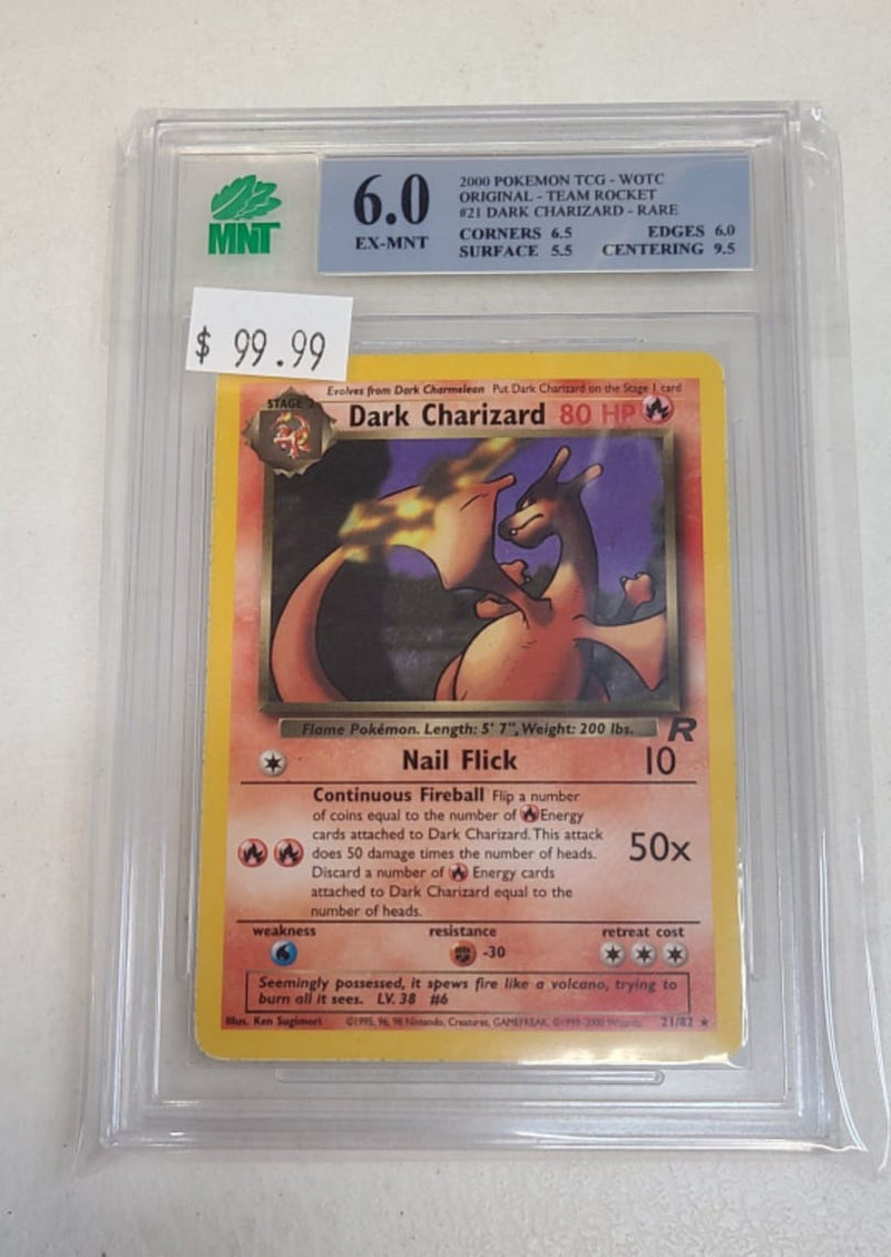 MNT - 6.0 -  Dark Charizard - Rare - Pokemon TCG Original Series Team Rocket - Destination Retro