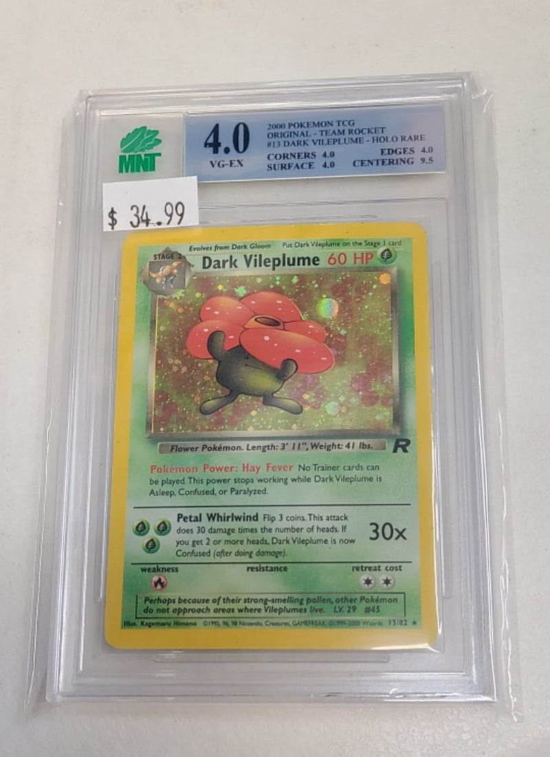 MNT - 4.5 - Dark Vileplume - Holo Rare - Pokemon TCG WOTC Original Series Team Rocket - Destination Retro