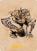Owlbear (Showcase) Art Card (Gold-Stamped Signature) [Dungeons & Dragons: Adventures in the Forgotten Realms Art Series] - Destination Retro