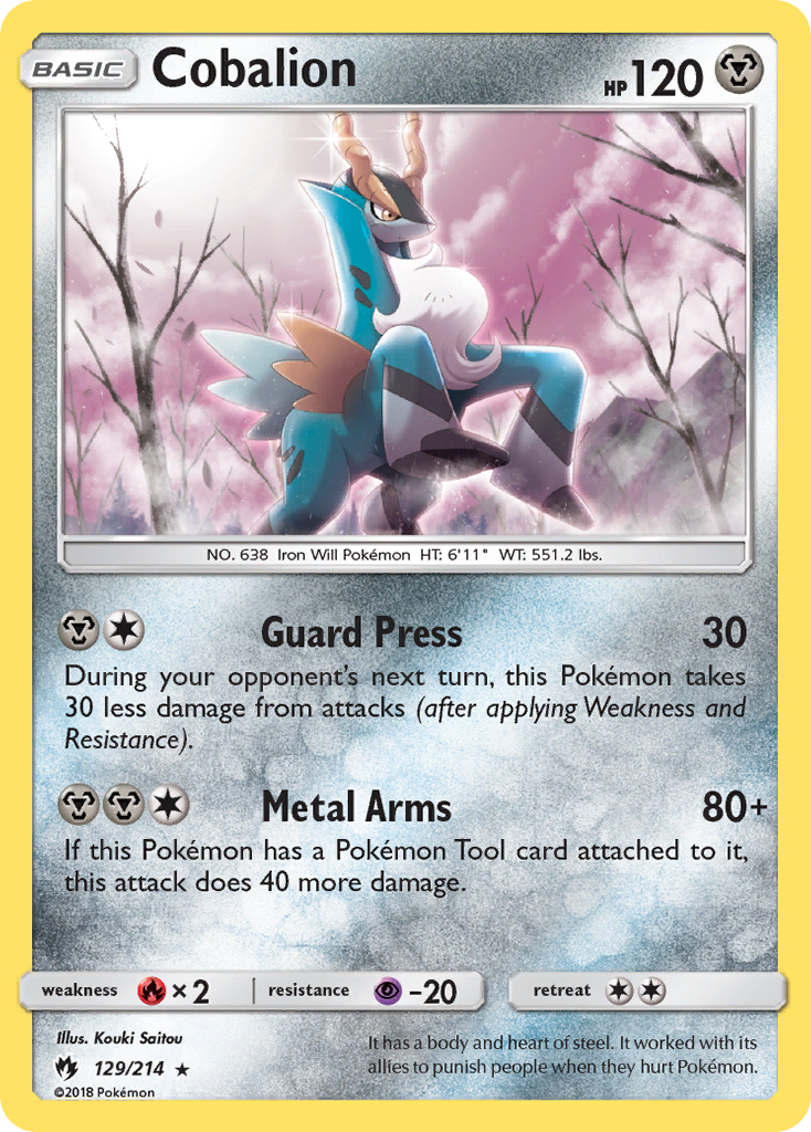 Cobalion (129/214) [Sun & Moon: Lost Thunder] - Destination Retro