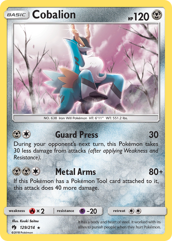 Cobalion (129/214) [Sun & Moon: Lost Thunder] - Destination Retro