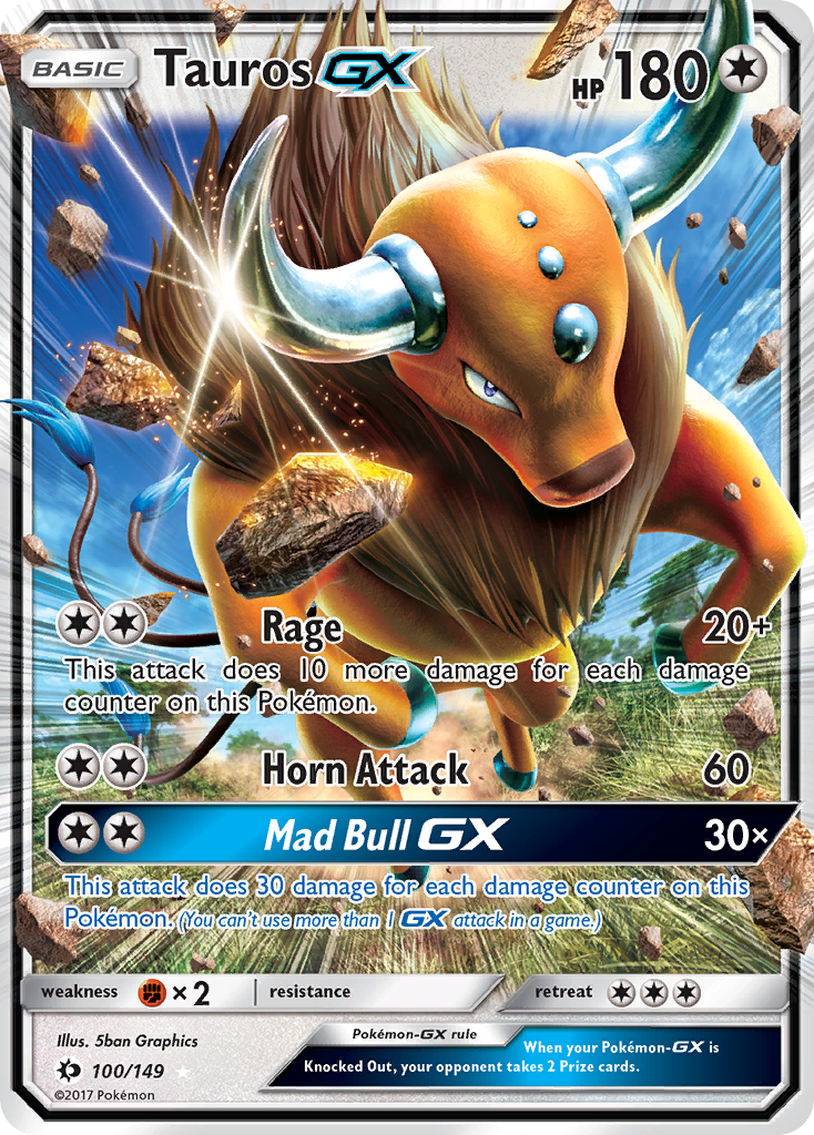 Tauros GX (100/149) [Sun & Moon: Base Set] - Destination Retro