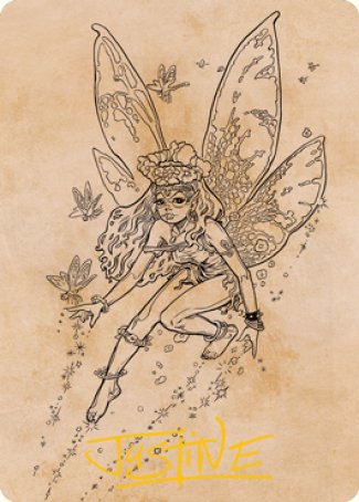 Pixie Guide (Showcase) Art Card (Gold-Stamped Signature) [Dungeons & Dragons: Adventures in the Forgotten Realms Art Series] - Destination Retro