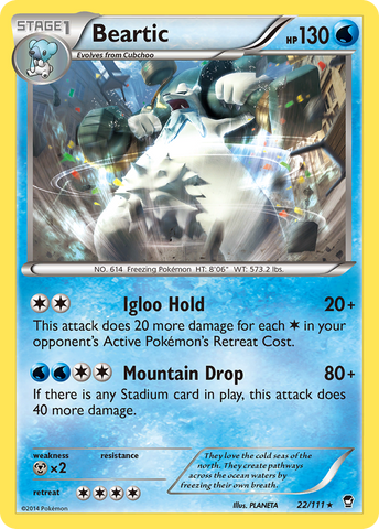 Beartic (22/111) [XY: Furious Fists] - Destination Retro