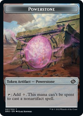 Powerstone // Soldier (009) Double-Sided Token [The Brothers' War Tokens] - Destination Retro