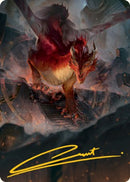 Red Dragon Art Card (Gold-Stamped Signature) [Dungeons & Dragons: Adventures in the Forgotten Realms Art Series] - Destination Retro