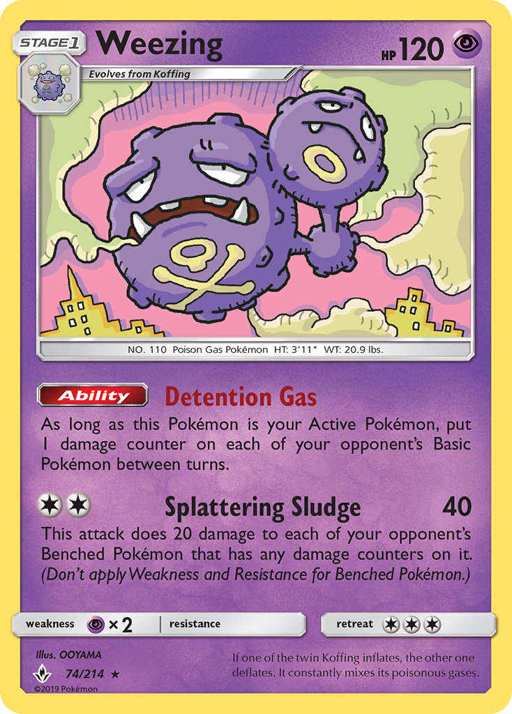 Weezing (74/214) [Sun & Moon: Unbroken Bonds] - Destination Retro