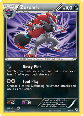 Zoroark (71/114) [Black & White: Base Set] - Destination Retro