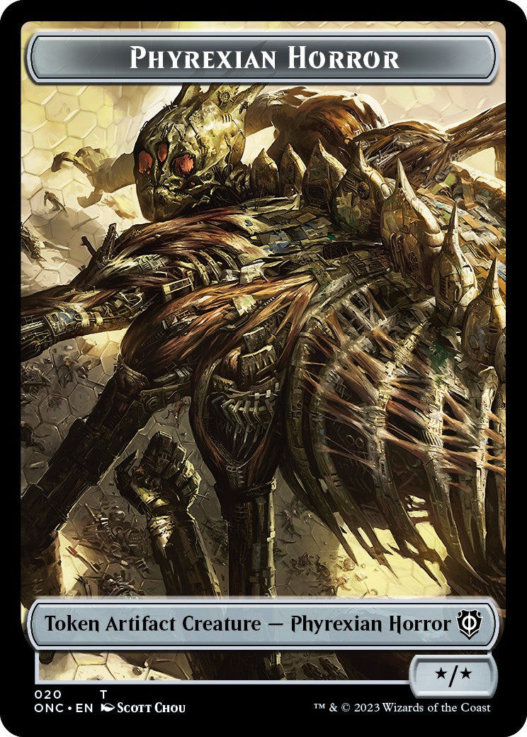 Phyrexian Wurm // Phyrexian Horror Double-Sided Token [Phyrexia: All Will Be One Commander Tokens] - Destination Retro