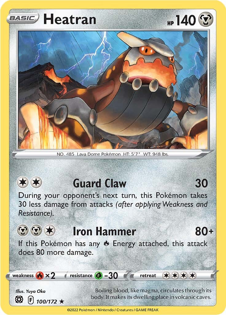 Heatran (100/172) [Sword & Shield: Brilliant Stars] - Destination Retro