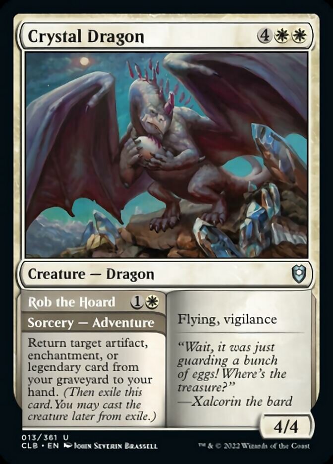 Crystal Dragon // Rob the Hoard [Commander Legends: Battle for Baldur's Gate] - Destination Retro