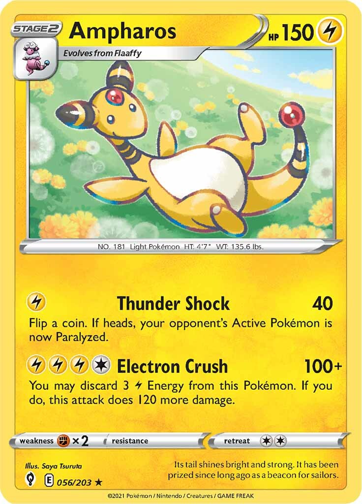 Ampharos (056/203) [Sword & Shield: Evolving Skies] - Destination Retro