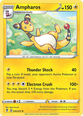 Ampharos (056/203) [Sword & Shield: Evolving Skies] - Destination Retro