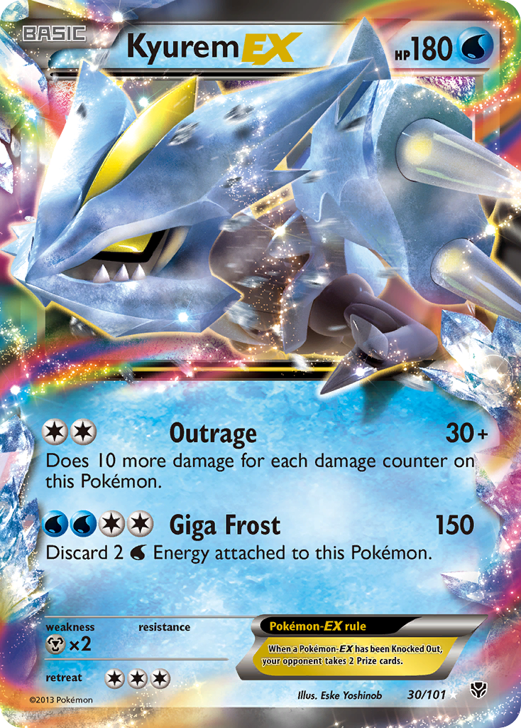 Kyurem EX (30/101) [Black & White: Plasma Blast] - Destination Retro