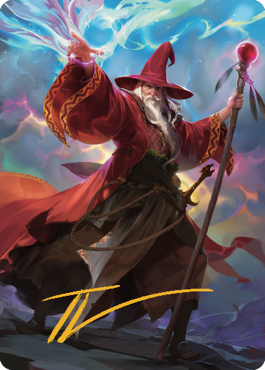 Elminster Art Card (36) (Gold-Stamped Signature) [Commander Legends: Battle for Baldur's Gate Art Series] - Destination Retro