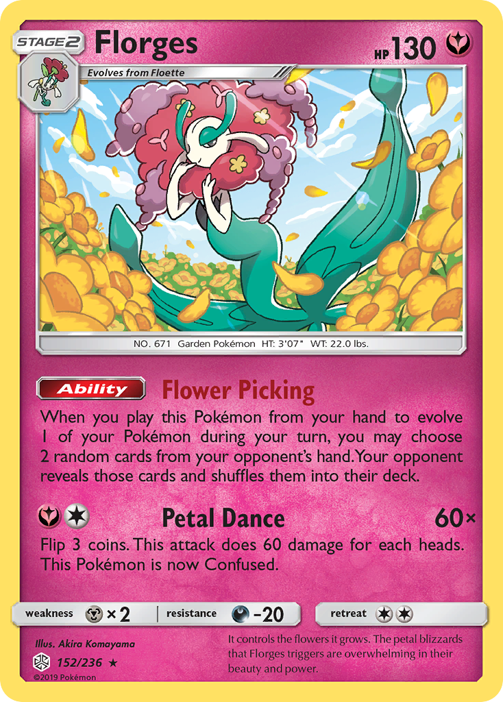 Florges (152/236) [Sun & Moon: Cosmic Eclipse] - Destination Retro