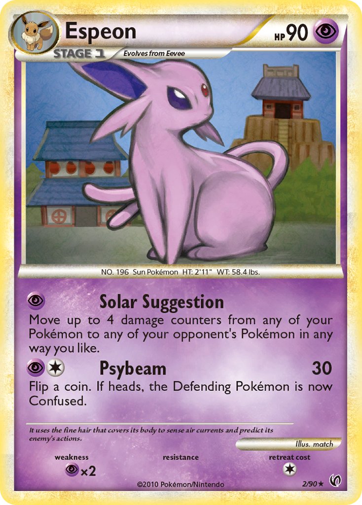 Espeon (2/90) (Theme Deck Exclusive) [HeartGold & SoulSilver: Undaunted] - Destination Retro
