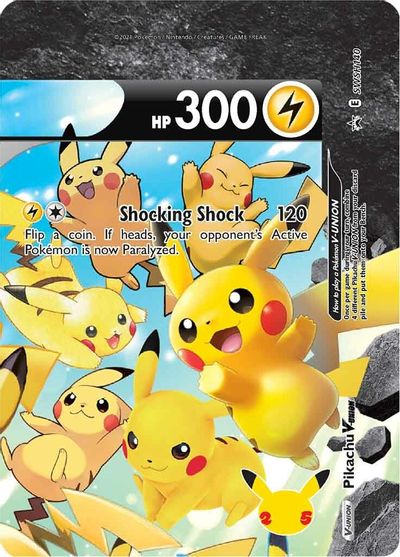 Pikachu V-UNION (SWSH140) (Celebrations) [Sword & Shield: Black Star Promos] - Destination Retro