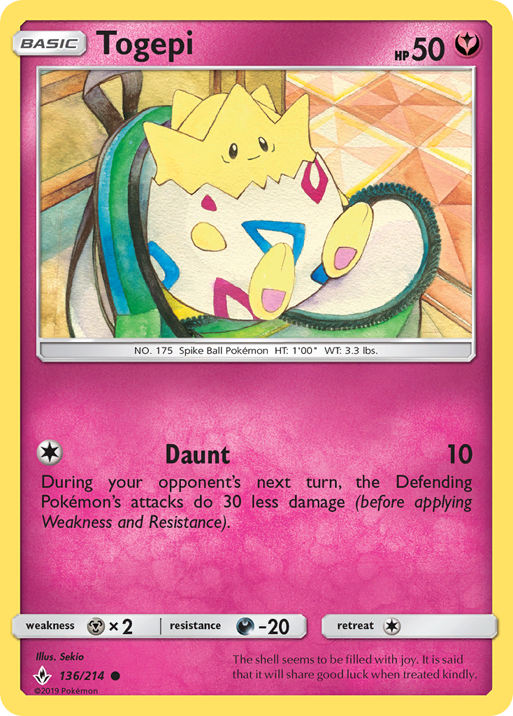 Togepi (136/214) [Sun & Moon: Unbroken Bonds] - Destination Retro