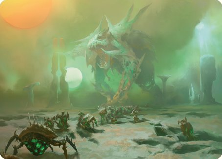 Green Sun's Twilight Art Card [Phyrexia: All Will Be One Art Series] - Destination Retro