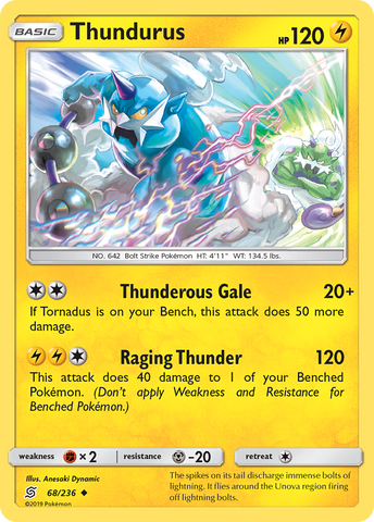 Thundurus (68/236) [Sun & Moon: Unified Minds] - Destination Retro