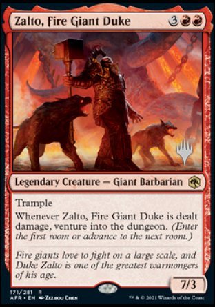 Zalto, Fire Giant Duke (Promo Pack) [Dungeons & Dragons: Adventures in the Forgotten Realms Promos] - Destination Retro
