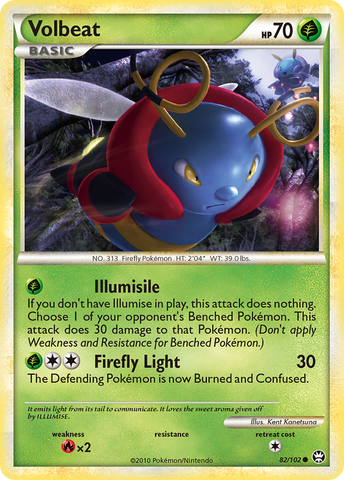 Volbeat (82/102) [HeartGold & SoulSilver: Triumphant] - Destination Retro