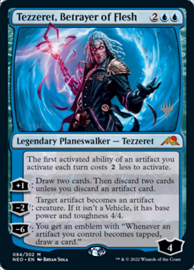 Tezzeret, Betrayer of Flesh (Promo Pack) [Kamigawa: Neon Dynasty Promos] - Destination Retro