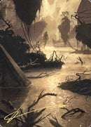 Murkwater Pathway Art Card (Gold-Stamped Signature) [Zendikar Rising Art Series] - Destination Retro