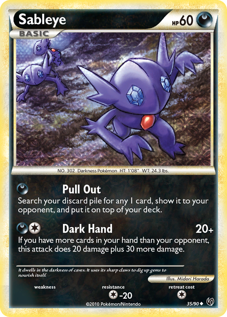 Sableye (35/90) [HeartGold & SoulSilver: Undaunted] - Destination Retro