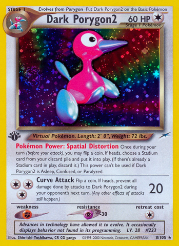 Dark Porygon2 (8/105) [Neo Destiny 1st Edition] - Destination Retro
