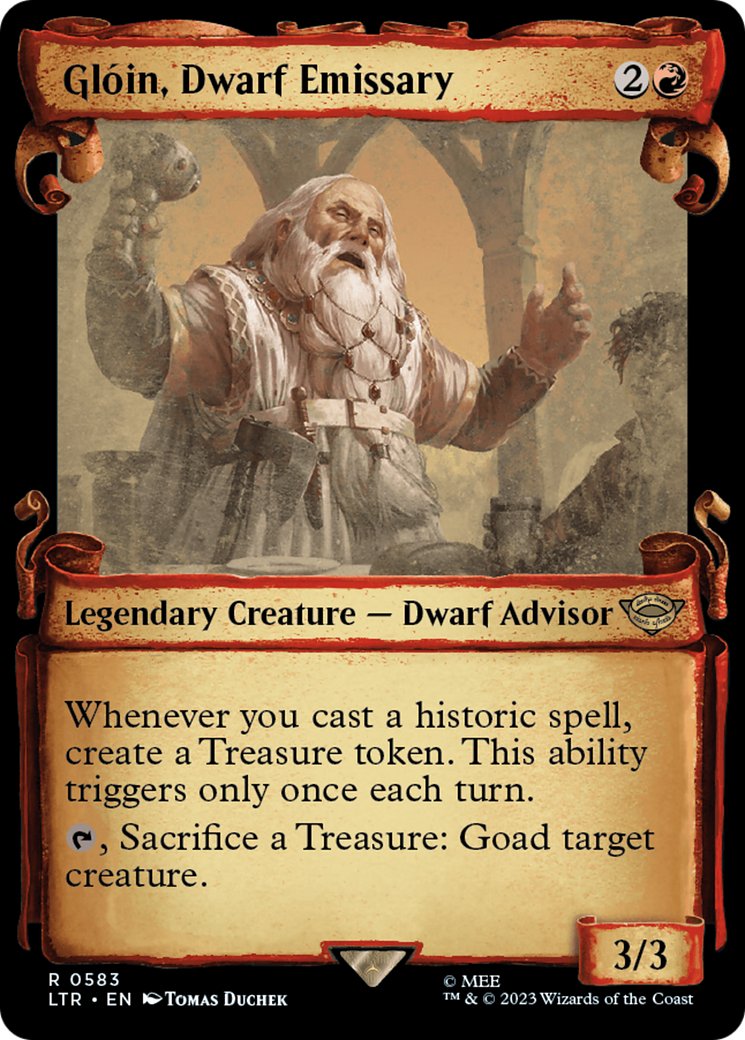 Gloin, Dwarf Emissary [The Lord of the Rings: Tales of Middle-Earth Showcase Scrolls] - Destination Retro