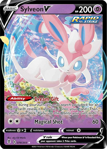 Sylveon V (074/203) [Sword & Shield: Evolving Skies] - Destination Retro