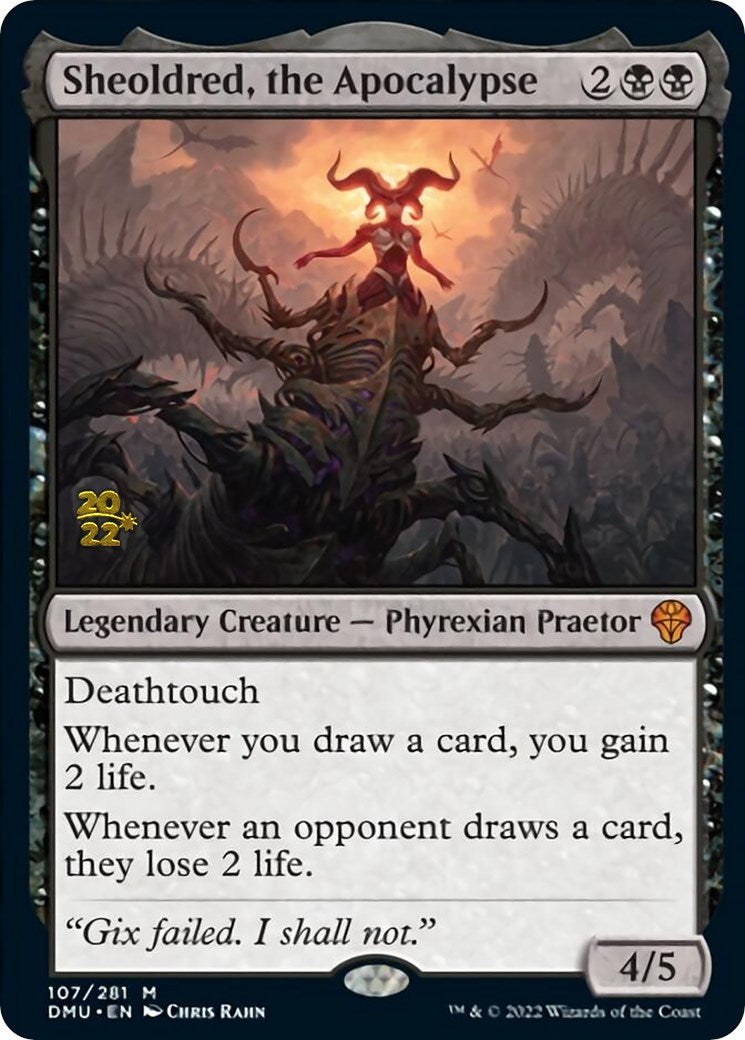 Sheoldred, the Apocalypse [Dominaria United Prerelease Promos] - Destination Retro