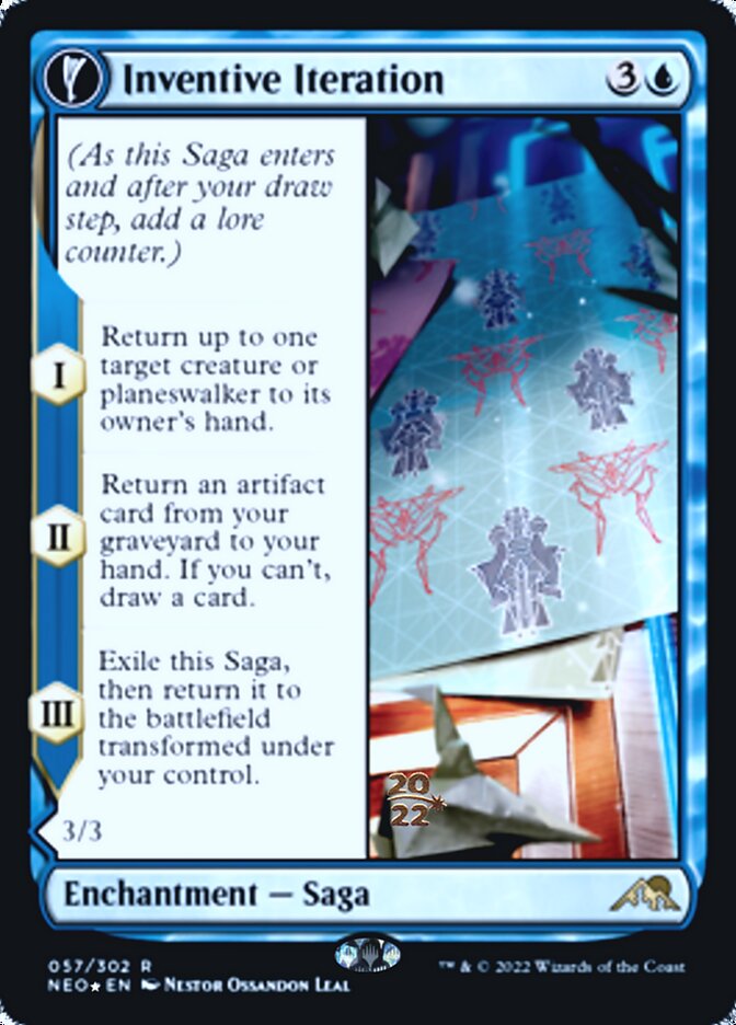 Inventive Iteration // Living Breakthrough [Kamigawa: Neon Dynasty Prerelease Promos] - Destination Retro