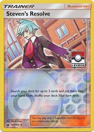 Steven's Resolve (145/168) (League Promo) [Sun & Moon: Celestial Storm] - Destination Retro