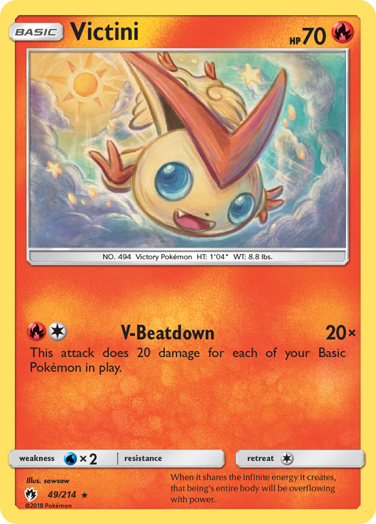 Victini (49/214) [Sun & Moon: Lost Thunder] - Destination Retro