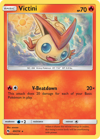 Victini (49/214) [Sun & Moon: Lost Thunder] - Destination Retro