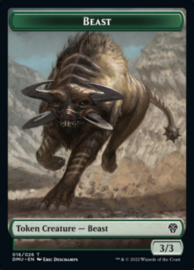 Phyrexian // Beast Double-sided Token [Dominaria United Tokens] - Destination Retro