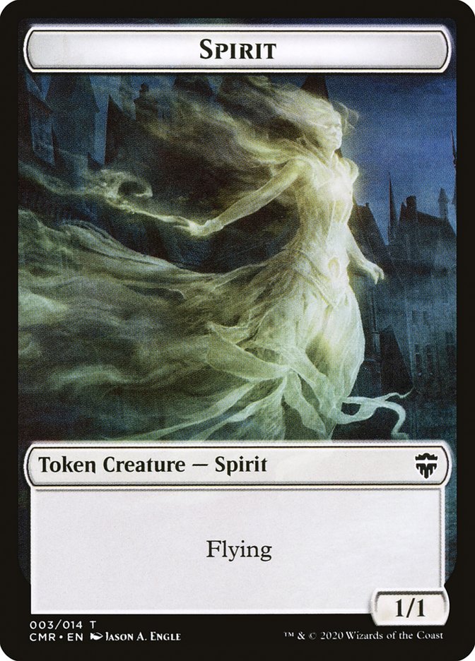 Copy (013) // Spirit Double-sided Token [Commander Legends Tokens] - Destination Retro