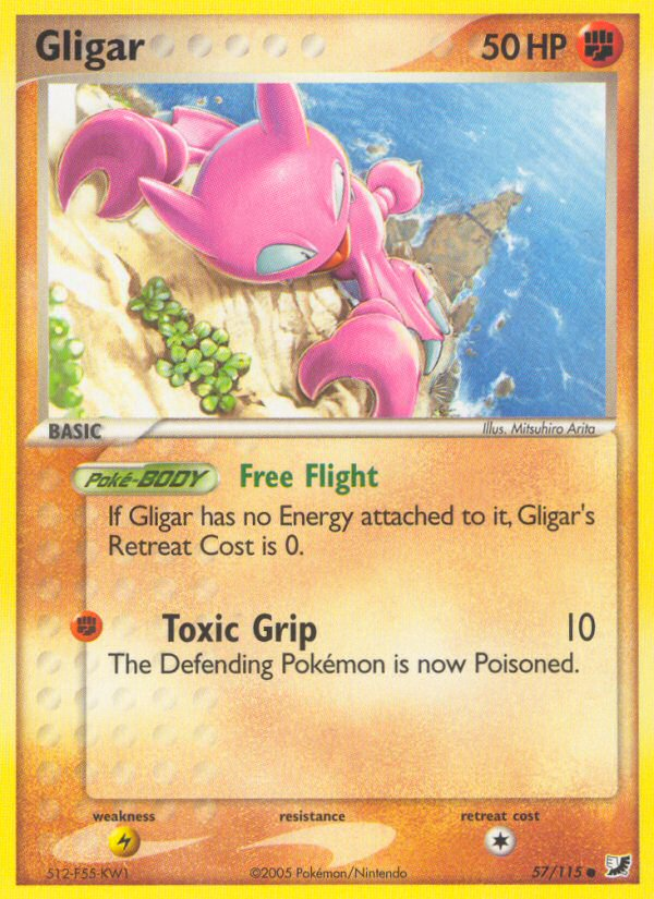 Gligar (57/115) [EX: Unseen Forces] - Destination Retro