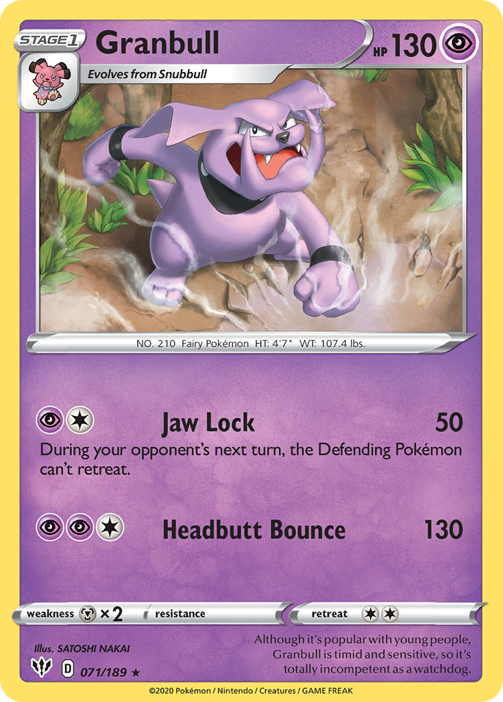 Granbull (71/189) [Sword & Shield: Darkness Ablaze] - Destination Retro