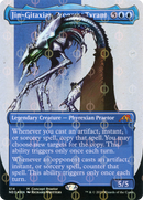 Jin-Gitaxias, Progress Tyrant (Borderless Concept Praetors Step-and-Compleat Foil) [Phyrexia: All Will Be One] - Destination Retro