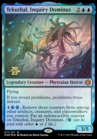 Tekuthal, Inquiry Dominus [Phyrexia: All Will Be One Prerelease Promos] - Destination Retro