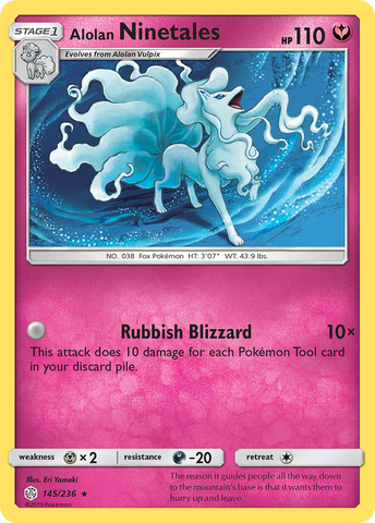 Alolan Ninetales (145/236) [Sun & Moon: Cosmic Eclipse] - Destination Retro