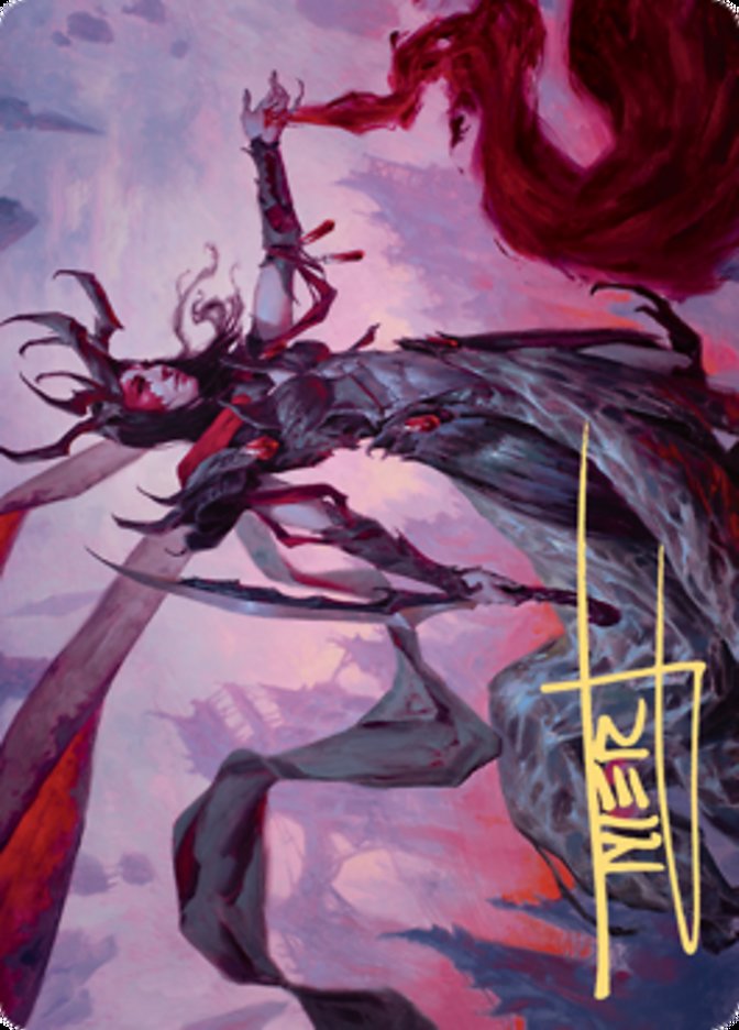 Drana, the Last Bloodchief Art Card (Gold-Stamped Signature) [Zendikar Rising Art Series] - Destination Retro