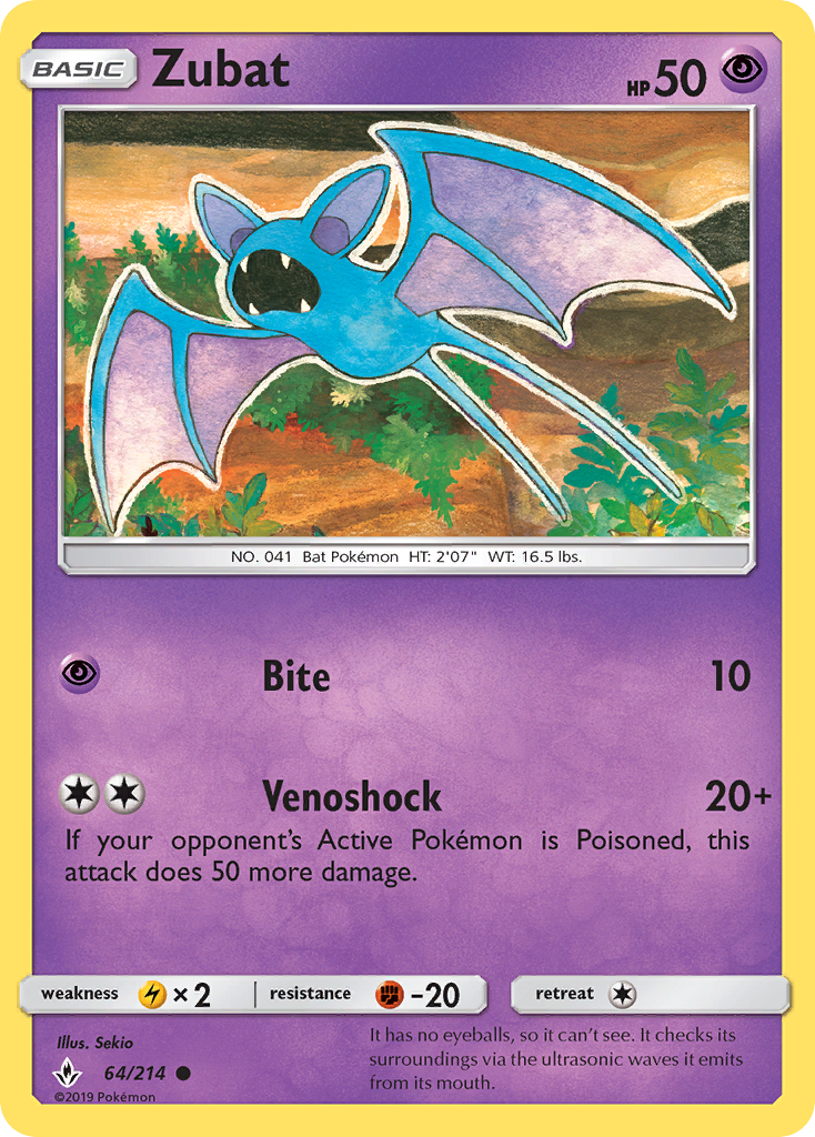 Zubat (64/214) [Sun & Moon: Unbroken Bonds] - Destination Retro