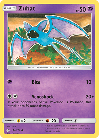 Zubat (64/214) [Sun & Moon: Unbroken Bonds] - Destination Retro